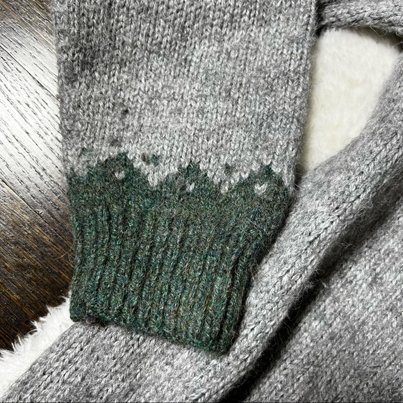 Alpaca Connection Wool Crewneck Geometric Pattern Sweater - Picture 4 of 12